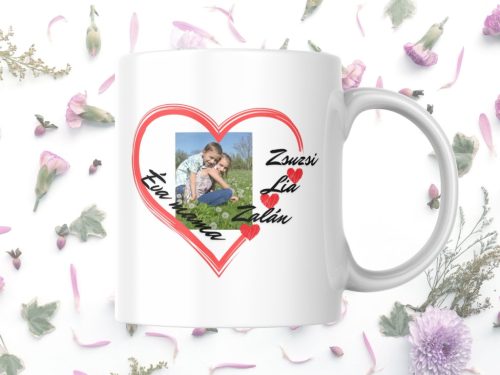 Fotós bögre – névvel, fotóval személyre szabva